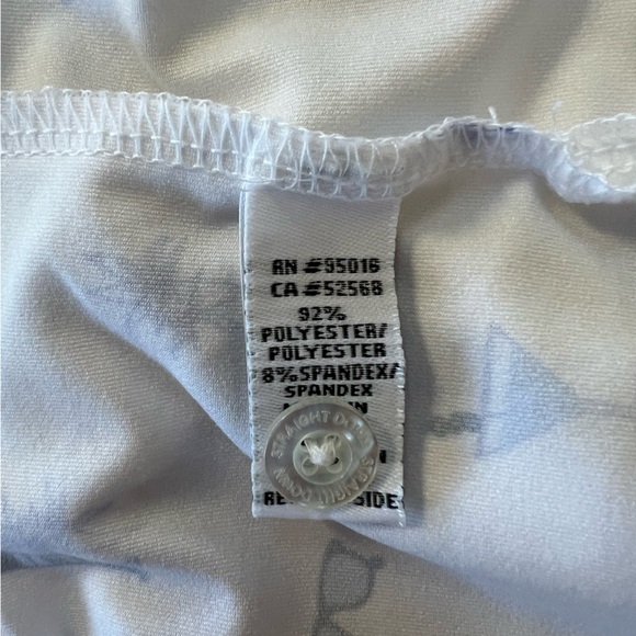 Straight Down Men's Performance Coastal Polo in White, size L - Picture 7 of 9